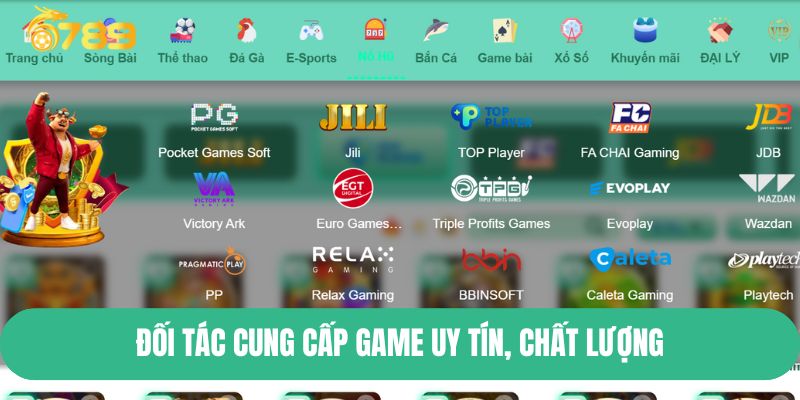 Đối tác cung cấp game uy tín, chất lượng