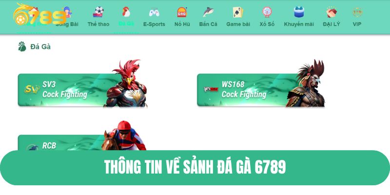 Thông tin về sảnh Đá Gà 6789